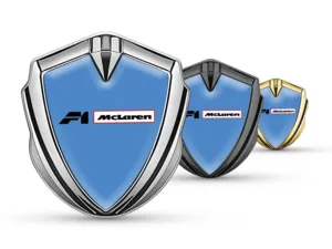 McLaren Metal Abovedado Emblema Moderno Vista Superior Manera